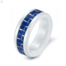 Mais novo anel de cerâmica de fibra de carbono anel amantes coreano branco para anéis dos homens